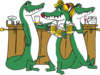 Alligators Drinking Clip Art